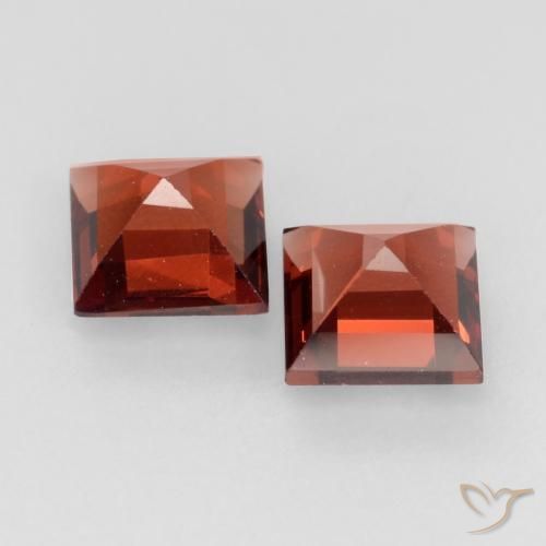 Pedras preciosas de Granada Piropo Vermelho escuro natural de 0.94 ct, Quadrado, VVS-VS