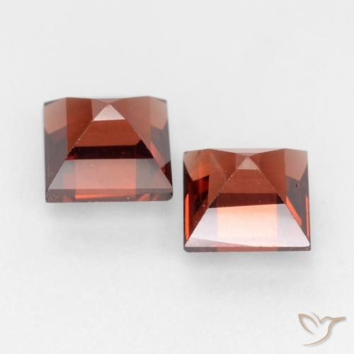 Pedras preciosas de Granada Piropo vermelho médio natural de 1.04 ct, Quadrado, VVS-VS
