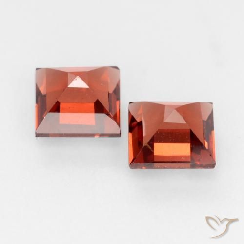 Pedras preciosas de Granada Piropo Vermelho escuro natural de 0.88 ct, Quadrado, VVS-VS