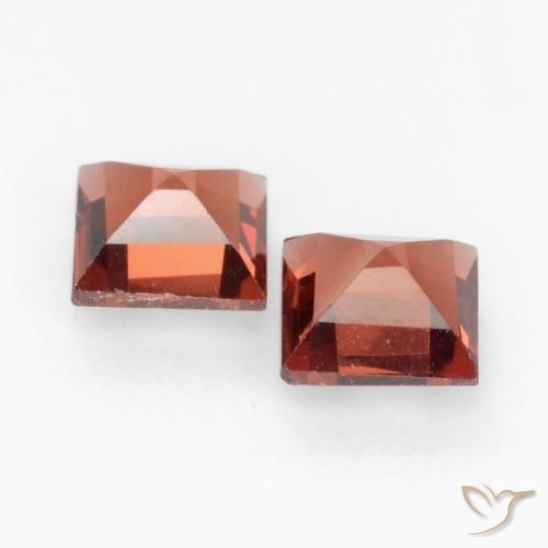 Pedras preciosas de Granada Piropo Vermelho escuro natural de 0.87 ct, Quadrado, VVS-VS