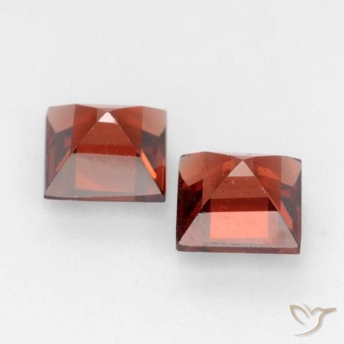 Pedras preciosas de Granada Piropo vermelho médio natural de 0.94 ct, Quadrado, VVS-VS