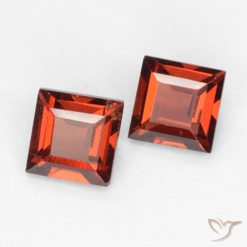 Pedras preciosas de Granada Piropo Vermelho escuro natural de 0.94 ct, Quadrado, VVS-VS