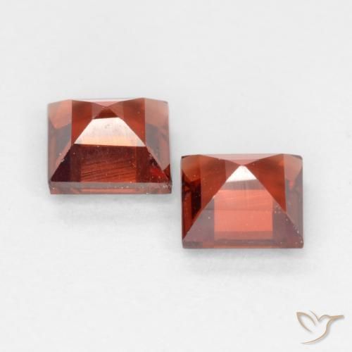 Pedras preciosas de Granada Piropo Vermelho escuro natural de 0.94 ct, Quadrado, VVS-VS