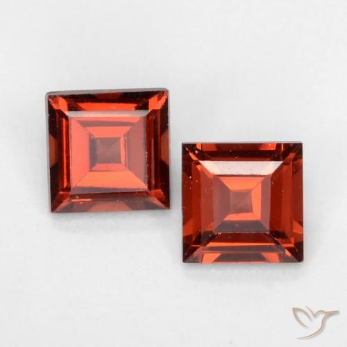 0.92ctw Natural Vermelho escarlate Granada Piropo, Quadrado, VVS-VS