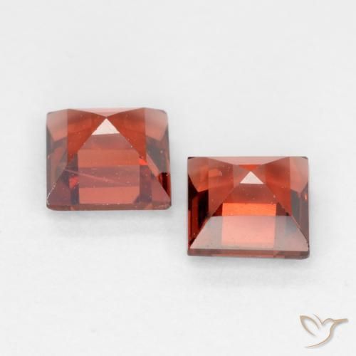 Pedras preciosas de Granada Piropo vermelho médio natural de 0.90 ct, Quadrado, VVS-VS