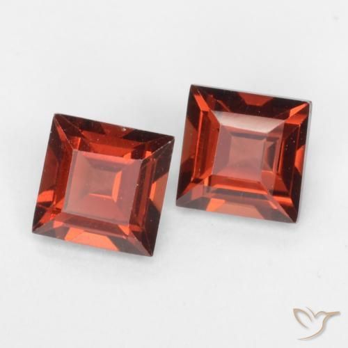 Pedras preciosas de Granada Piropo vermelho médio natural de 1.00 ct, Quadrado, VVS-VS