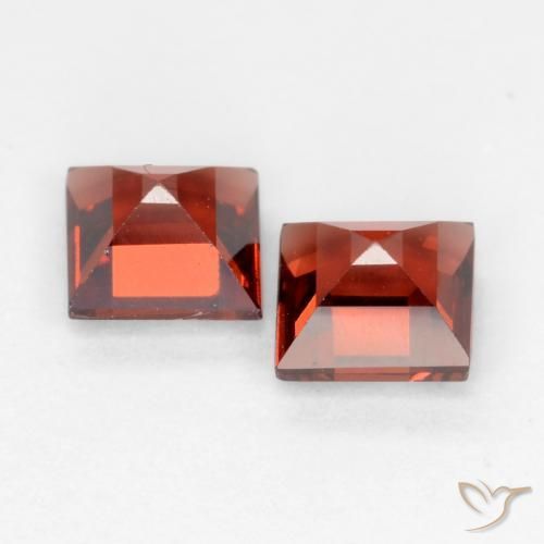 Pedras preciosas de Granada Piropo vermelho médio natural de 1.00 ct, Quadrado, VVS-VS