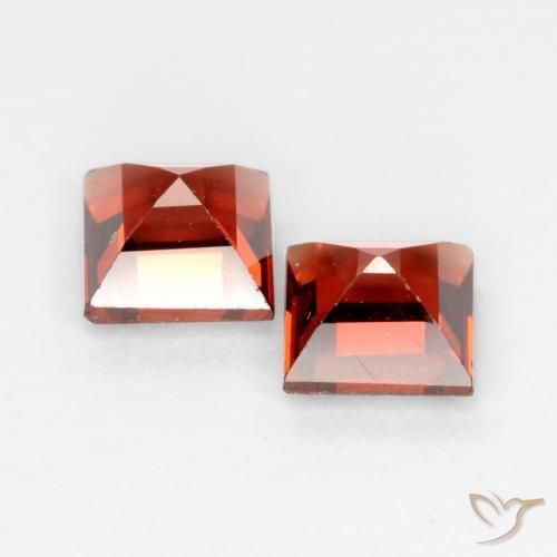 Pedras preciosas de Granada Piropo Vermelho escuro natural de 0.91 ct, Quadrado, VVS-VS
