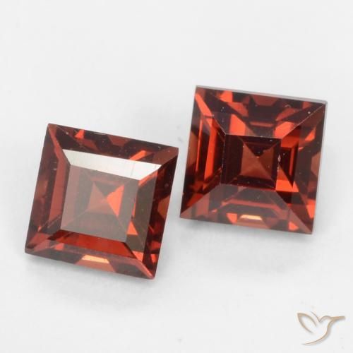 Pedras preciosas de Granada Piropo Sangria Tinto natural de 1.02 ct, Quadrado, VVS-VS