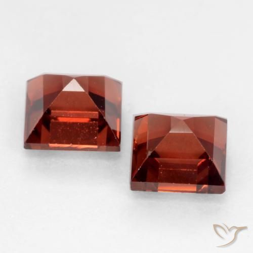 Pedras preciosas de Granada Piropo vermelho médio natural de 0.86 ct, Quadrado, VVS-VS