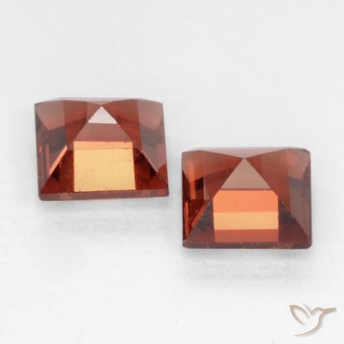 Pedras preciosas de Granada Piropo vermelho médio natural de 0.88 ct, Quadrado, VVS-VS