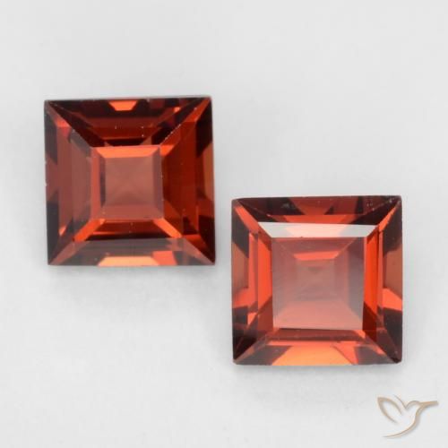 0.84ctw Natural vermelho médio Granada Piropo, Quadrado, VVS-VS