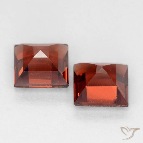 Pedras preciosas de Granada Piropo vermelho médio natural de 0.84 ct, Quadrado, VVS-VS