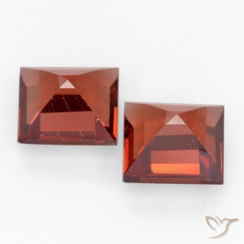 Pedras preciosas de Granada Piropo Vermelho brilhante natural de 0.85 ct, Quadrado, VVS-VS