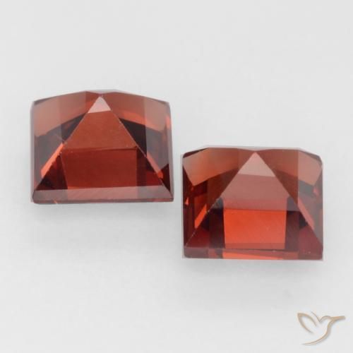 Pedras preciosas de Granada Piropo vermelho médio natural de 0.94 ct, Quadrado, VVS-VS