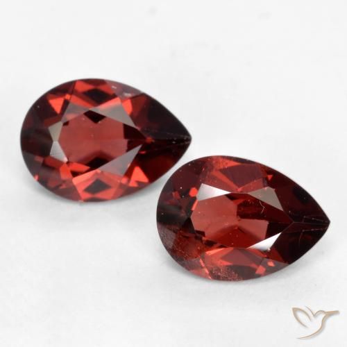 1.82ctw Natural Vermelho escuro Granada Piropo, Formato de pêra, VS