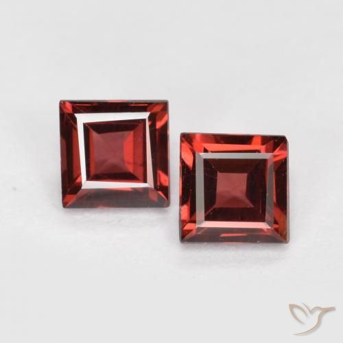 1.01ctw Natural Vermelho escuro Granada Piropo, Quadrado, VS