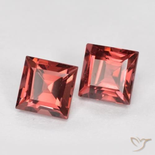 Pedras preciosas de Granada Piropo Vermelho escuro natural de 1.07 ct, Quadrado, VS