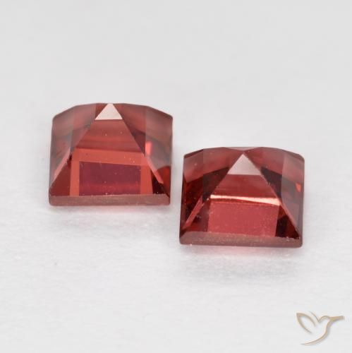 Pedras preciosas de Granada Piropo Vermelho escuro natural de 1.07 ct, Quadrado, VS