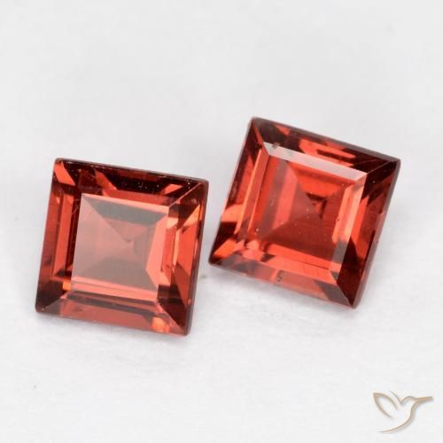Pedras preciosas de Granada Piropo vermelho médio natural de 1.09 ct, Quadrado, VS