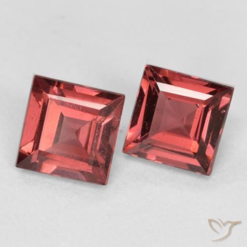 Pedras preciosas de Granada Piropo Vermelho escuro natural de 0.91 ct, Quadrado, VS
