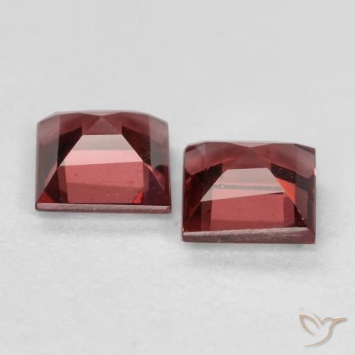Pedras preciosas de Granada Piropo Vermelho escuro natural de 0.91 ct, Quadrado, VS