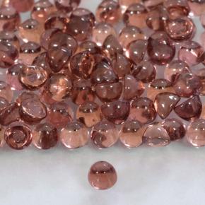 Pedras preciosas de granada piropo vermelho natural de 0,55 ct, corte redondo, transparente