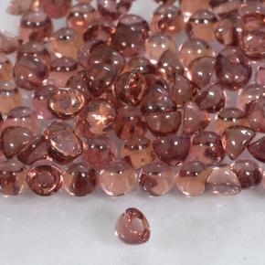 Pedras preciosas de granada piropo vermelho natural de 0,55 ct, corte redondo, transparente