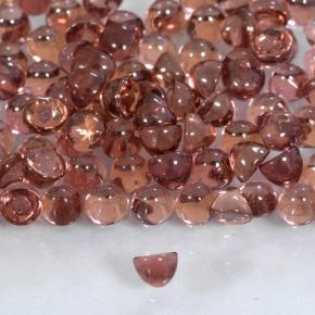 Pedras preciosas de granada piropo vermelho natural de 0,55 ct, corte redondo, transparente