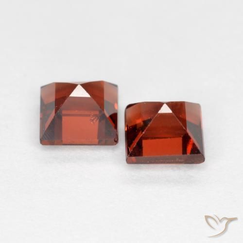 Pedras preciosas de Granada Piropo vermelho médio natural de 1.09 ct, Quadrado, VS