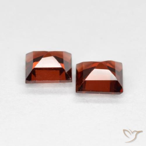 Pedras preciosas de Granada Piropo Vermelho brilhante natural de 0.90 ct, Quadrado, VS