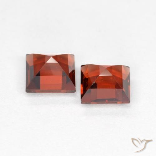 Pedras preciosas de Granada Piropo groselha vermelha natural de 0.94 ct, Quadrado, VS