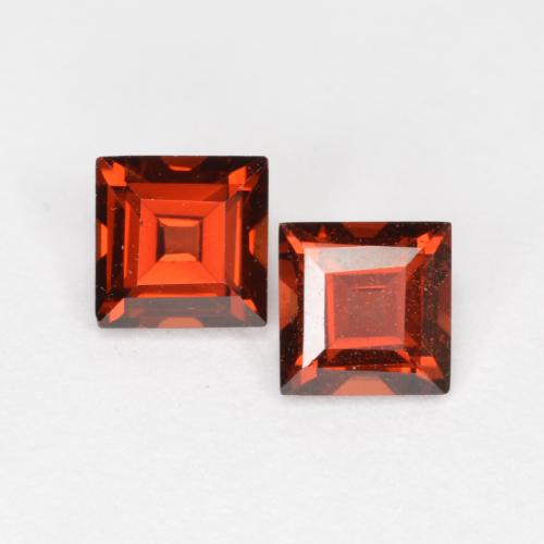 Pedras preciosas de granada piropo vermelho natural de 0,92 ct, quadrado, VS