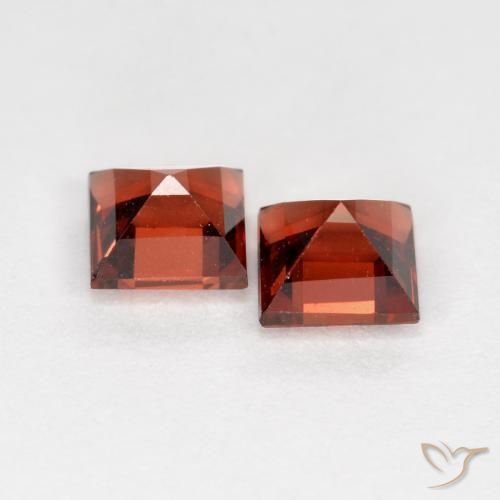 Pedras preciosas de Granada Piropo groselha vermelha natural de 0.97 ct, Quadrado, VS