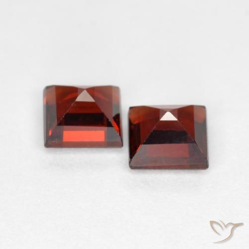 Pedras preciosas de Granada Piropo Sangria Tinto natural de 0.93 ct, Quadrado, VS