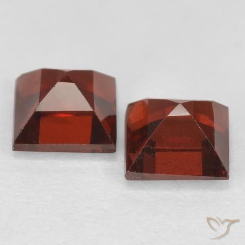 Pedras preciosas de Granada Piropo vermelho médio natural de 1.00 ct, Quadrado, VS