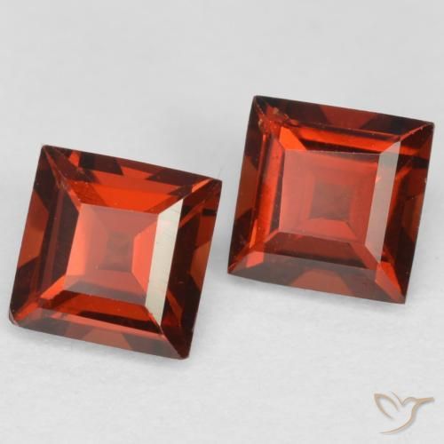 Pedras preciosas de Granada Piropo Sangria Tinto natural de 0.91 ct, Quadrado, VS