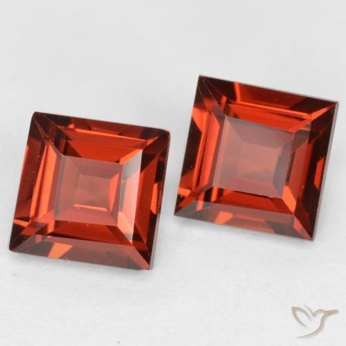 Pedras preciosas de Granada Piropo Sangria Tinto natural de 0.93 ct, Quadrado, VS