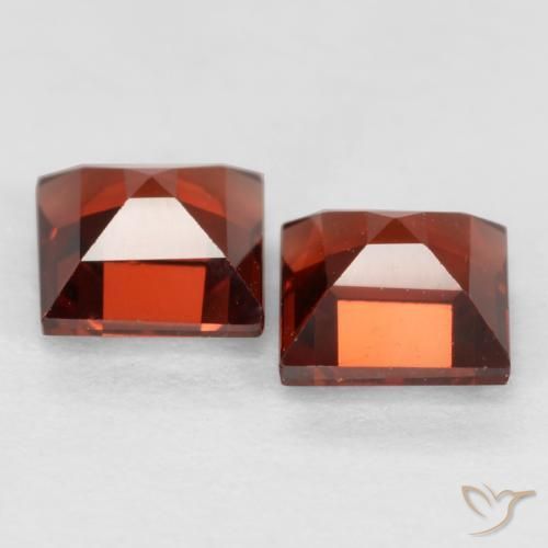 Pedras preciosas de Granada Piropo Sangria Tinto natural de 0.93 ct, Quadrado, VS