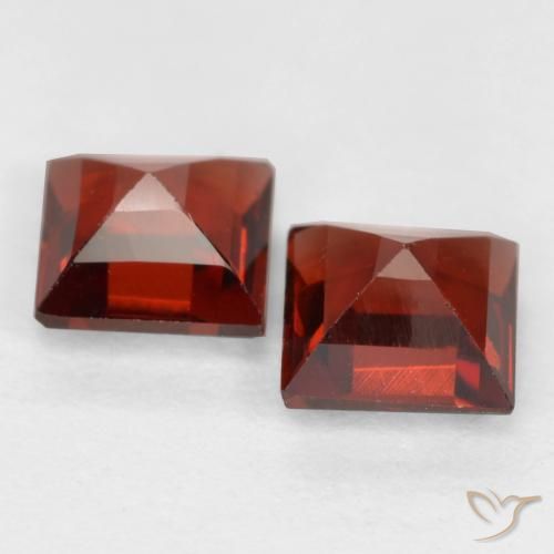 Pedras preciosas de Granada Piropo Sangria Tinto natural de 0.89 ct, Quadrado, VS