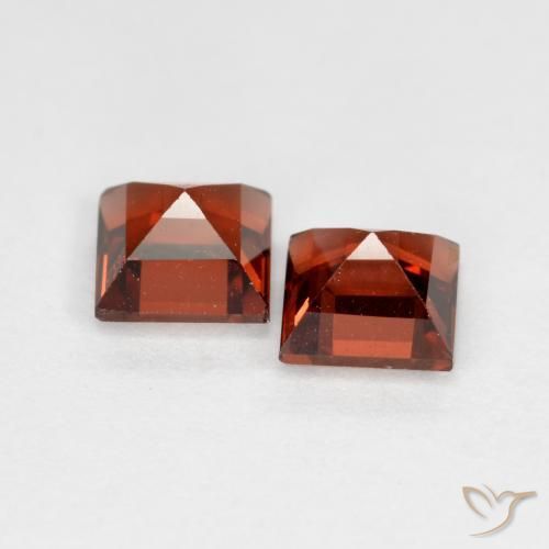 Pedras preciosas de Granada Piropo vermelho médio natural de 0.99 ct, Quadrado, VS