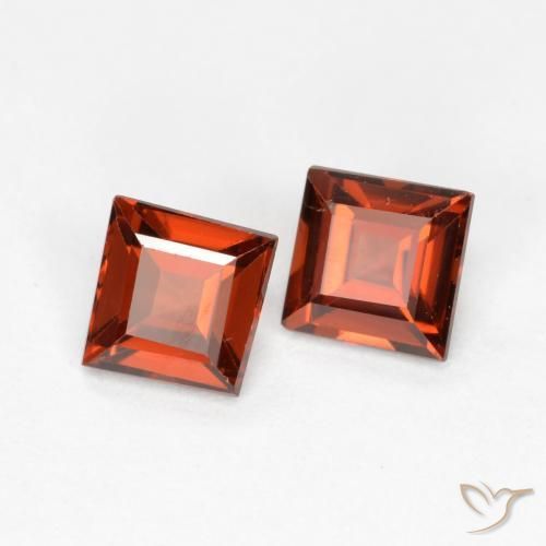 Pedras preciosas de Granada Piropo Vermelho escuro natural de 0.88 ct, Quadrado, VS