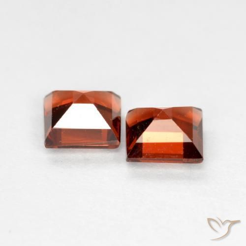 Pedras preciosas de Granada Piropo Vermelho escuro natural de 0.88 ct, Quadrado, VS