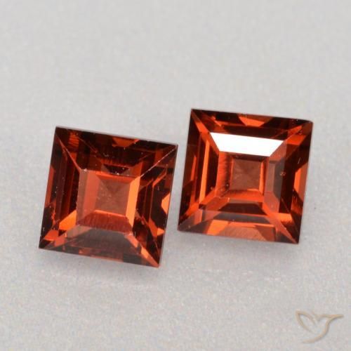 Pedras preciosas de Granada Piropo Vermelho brilhante natural de 0.97 ct, Quadrado, VS