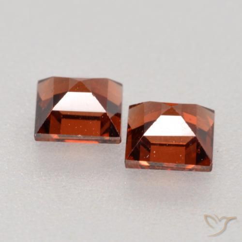 Pedras preciosas de Granada Piropo Vermelho brilhante natural de 0.97 ct, Quadrado, VS
