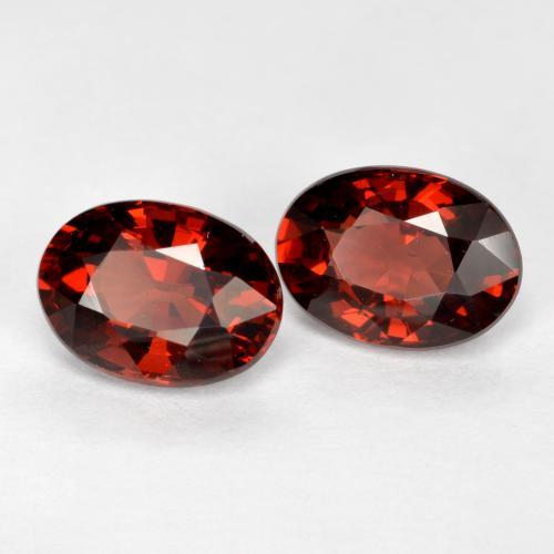 Pedras preciosas de granada piropo vermelho natural de 2,21 ct, corte oval, VVS