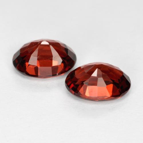Pedras preciosas de granada piropo vermelho natural de 2,21 ct, corte oval, VVS