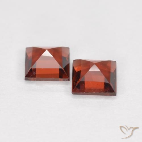 Pedras preciosas de Granada Piropo Vermelho escarlate natural de 0.90 ct, Quadrado, VS