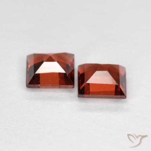 Pedras preciosas de Granada Piropo vermelho médio natural de 0.90 ct, Quadrado, VS