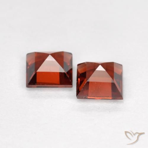 Pedras preciosas de Granada Piropo Vermelho brilhante natural de 0.96 ct, Quadrado, VS
